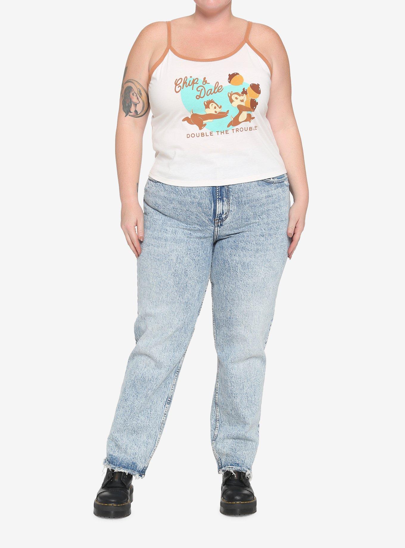 Her Universe Disney Chip'N' Dale Contrast Tank Top Plus Size, MULTI, alternate