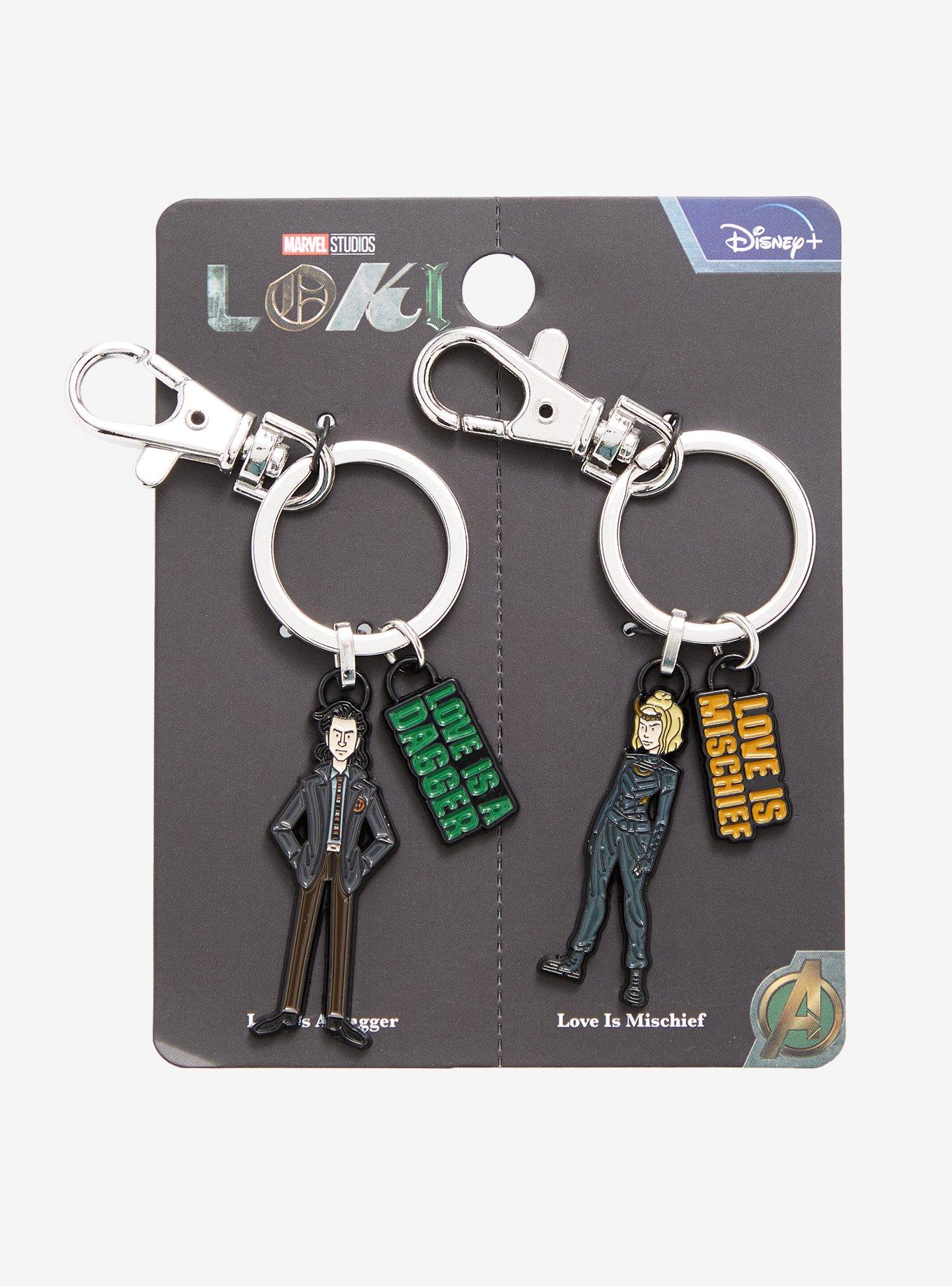 Marvel Loki & Sylvie Love is Mischief Keychain Set - BoxLunch Exclusive, , alternate