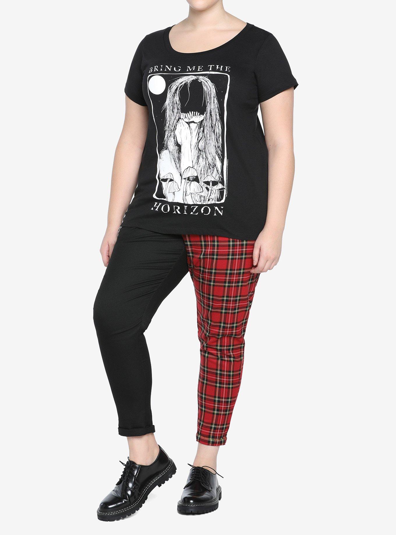 Bring Me The Horizon Faceless Girls T-Shirt Plus Size, BLACK, alternate