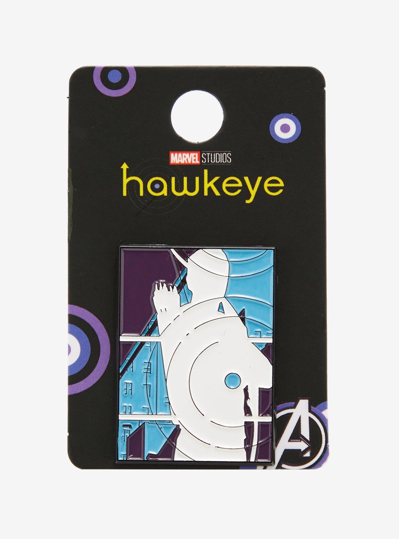 Marvel Hawkeye Silhouette Enamel Pin - BoxLunch Exclusive, , alternate