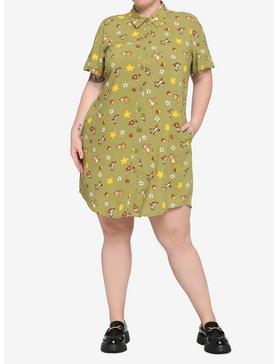 Her Universe Disney Chip 'N' Dale Acorn & Flowers Button-Up Dress Plus Size, , hi-res
