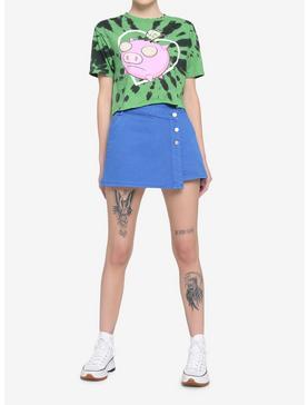 Invader Zim GIR Pig Tie-Dye Girls Crop T-Shirt, , hi-res
