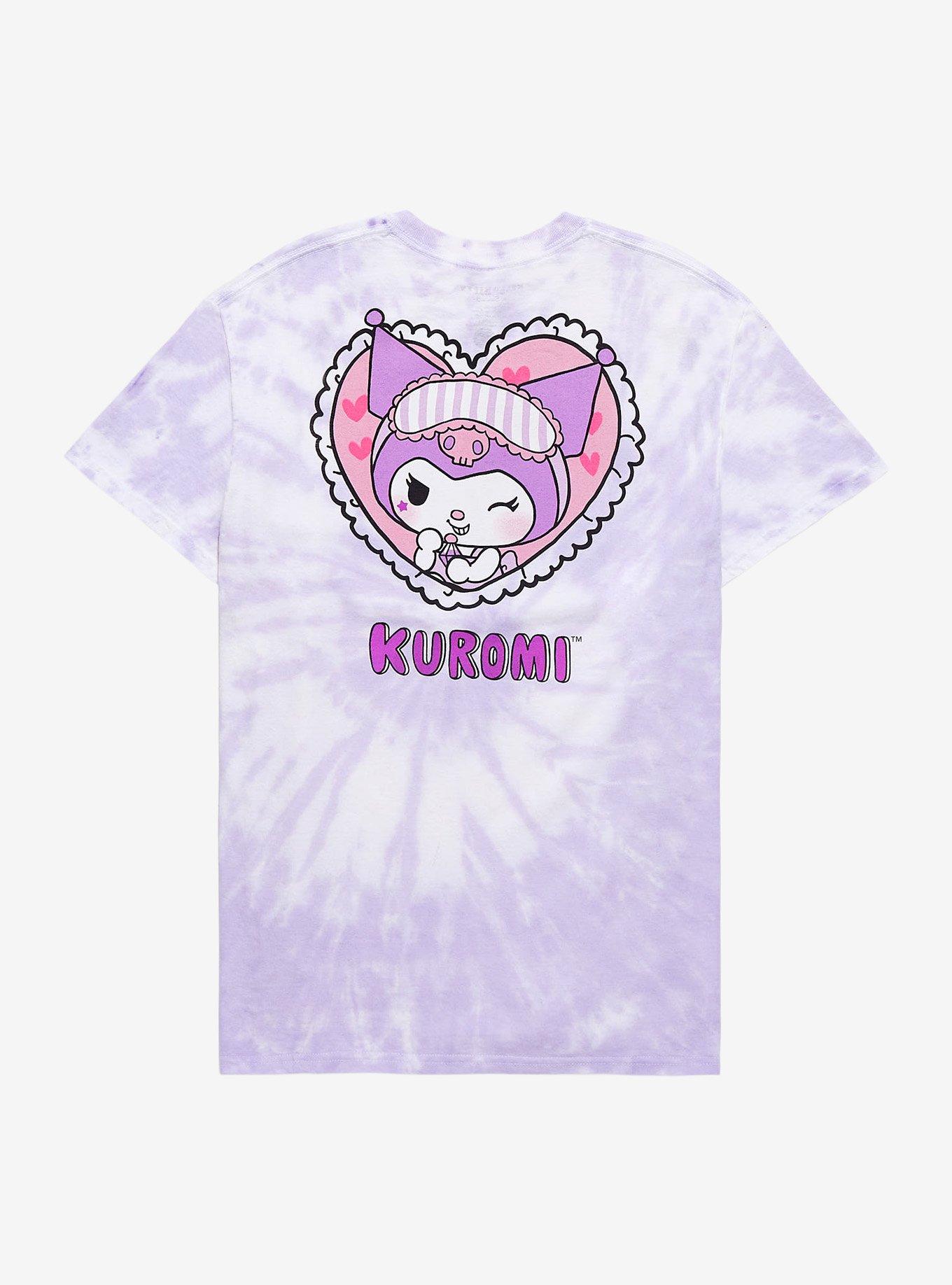 My Melody & Kuromi Pastel Tie-Dye Boyfriend Fit Girls T-Shirt | Hot Topic