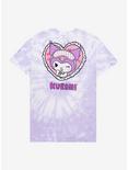 My Melody & Kuromi Pastel Tie-Dye Boyfriend Fit Girls T-Shirt, MULTI, alternate