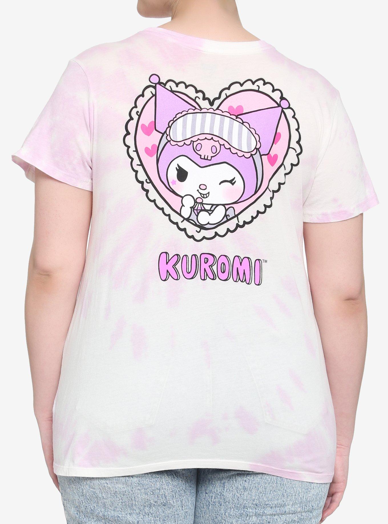 My Melody & Kuromi Pastel Tie-Dye Girls T-Shirt Plus Size, MULTI, alternate