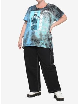 My Hero Academia Todoroki Blue Tie-Dye Girls T-Shirt Plus Size, , hi-res