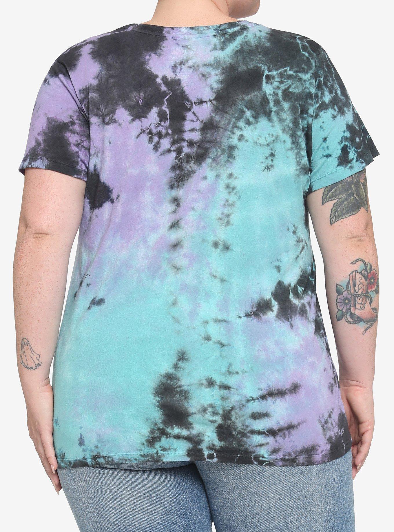 My Hero Academia Deku Purple & Green Tie-Dye Girls T-Shirt Plus Size, MULTI, alternate