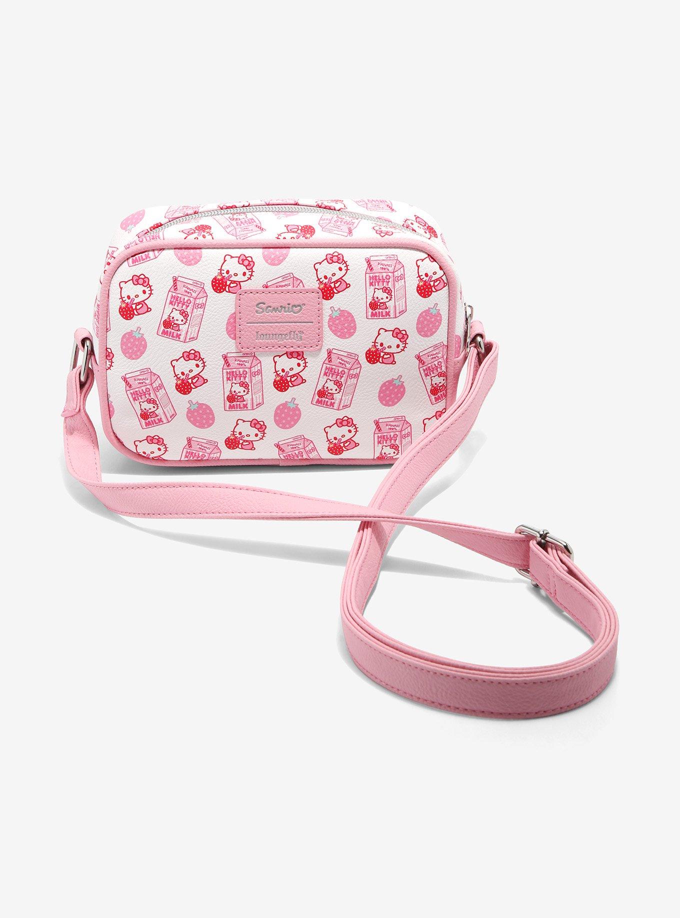 Hello Kitty, Bags, Super Cute Hello Kitty Strawberries Handshoulderbody  Bag With Zipper