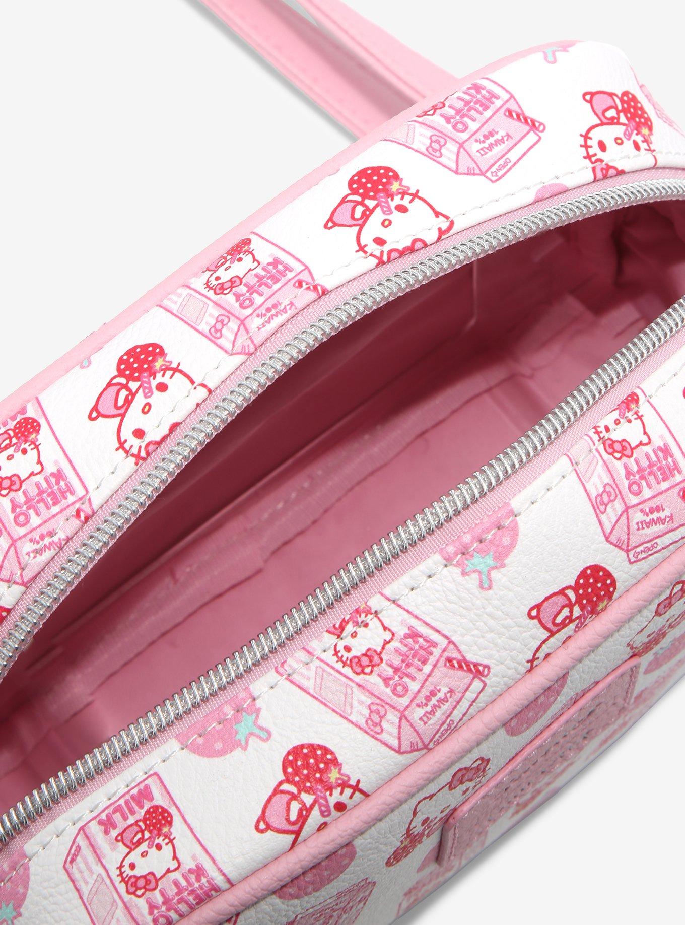 Hello Kitty, Bags, Super Cute Hello Kitty Strawberries Handshoulderbody  Bag With Zipper