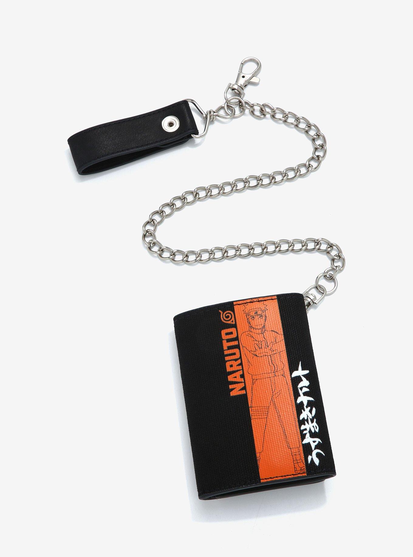 Naruto Shippuden Leaf Village Headband Trifold Chain Wallet, , alternate