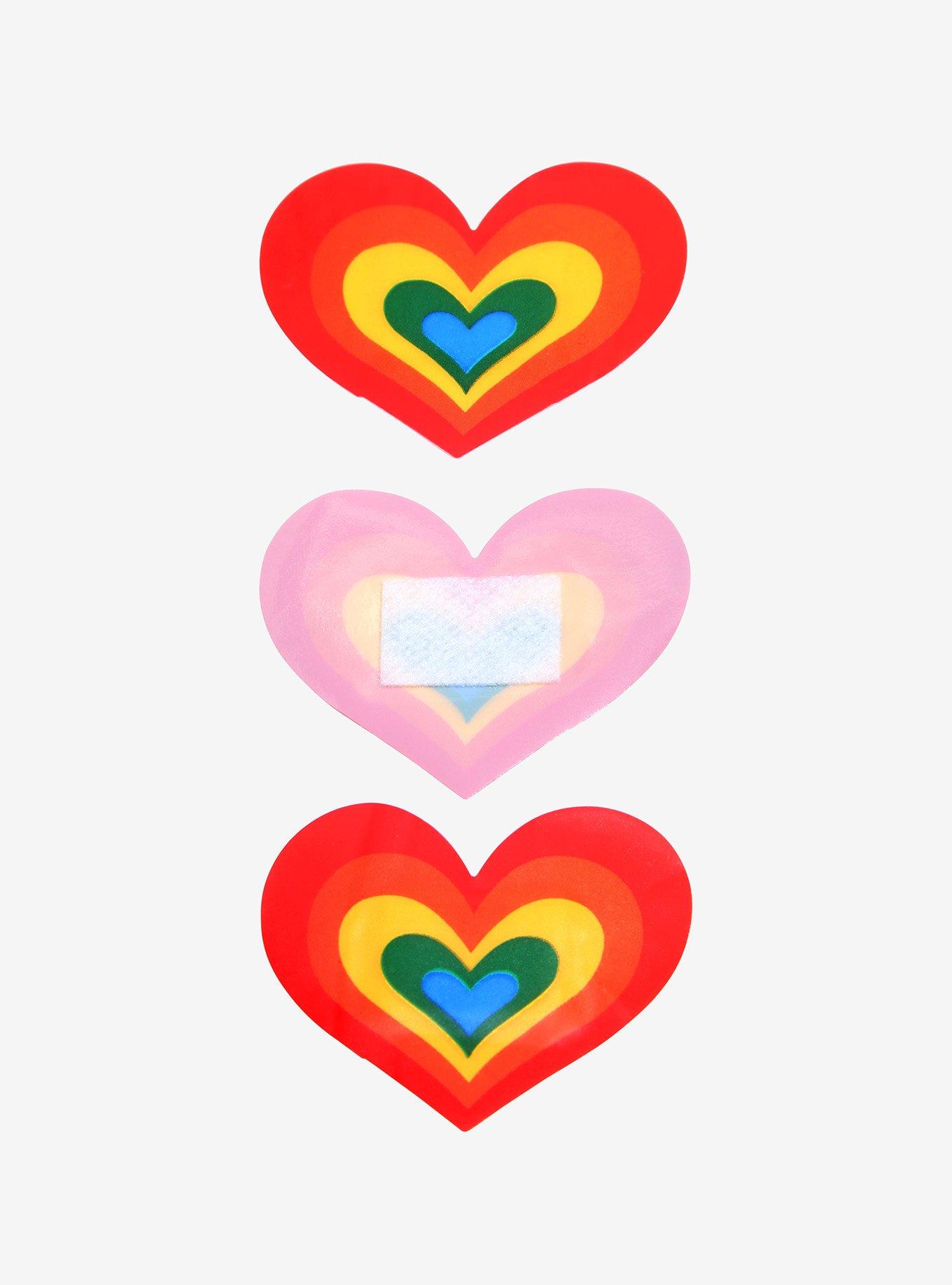 Rainbow Heart Bandages, , alternate