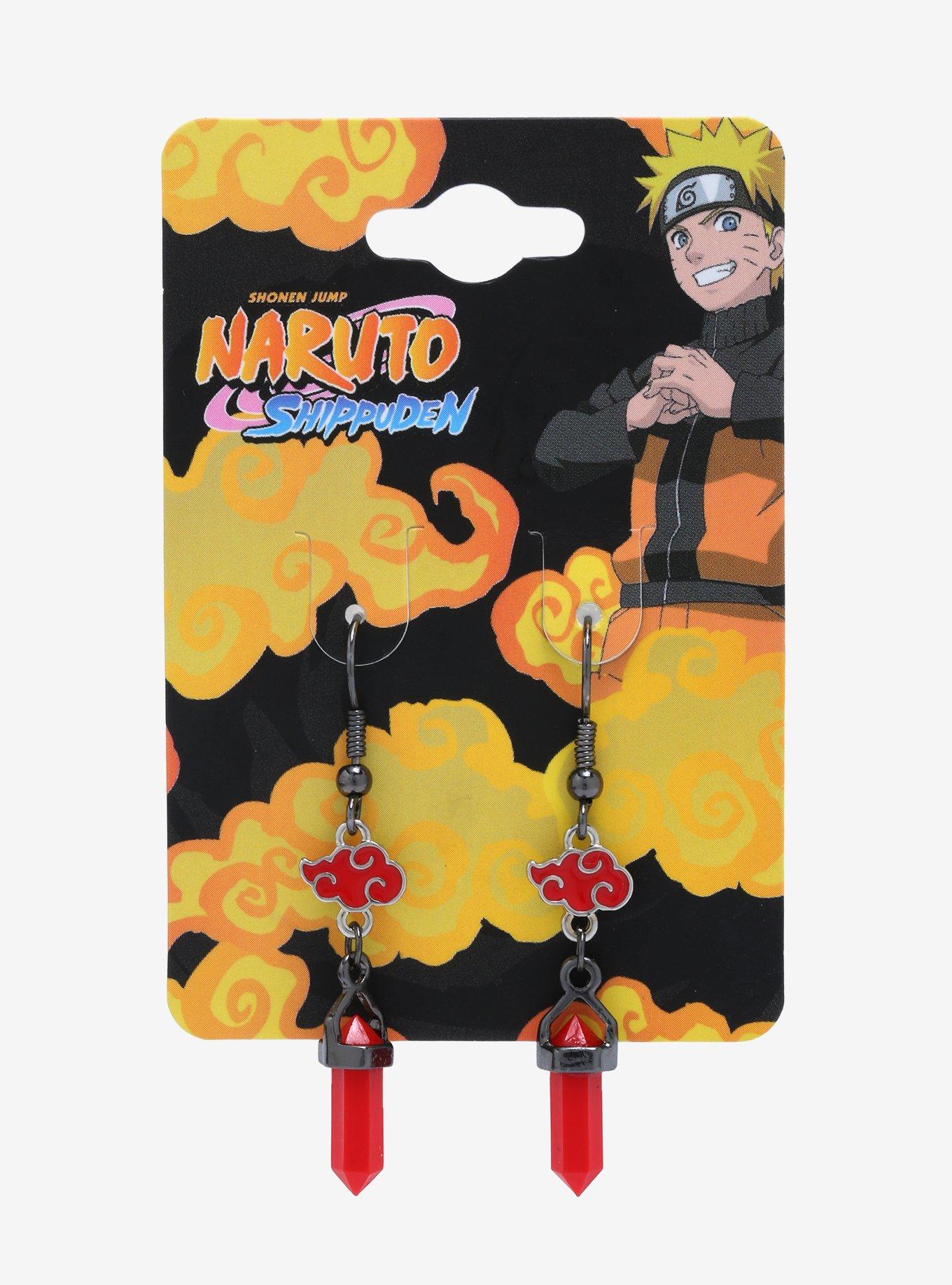 Naruto Shippuden Akatsuki Crystal Drop Earrings, , alternate
