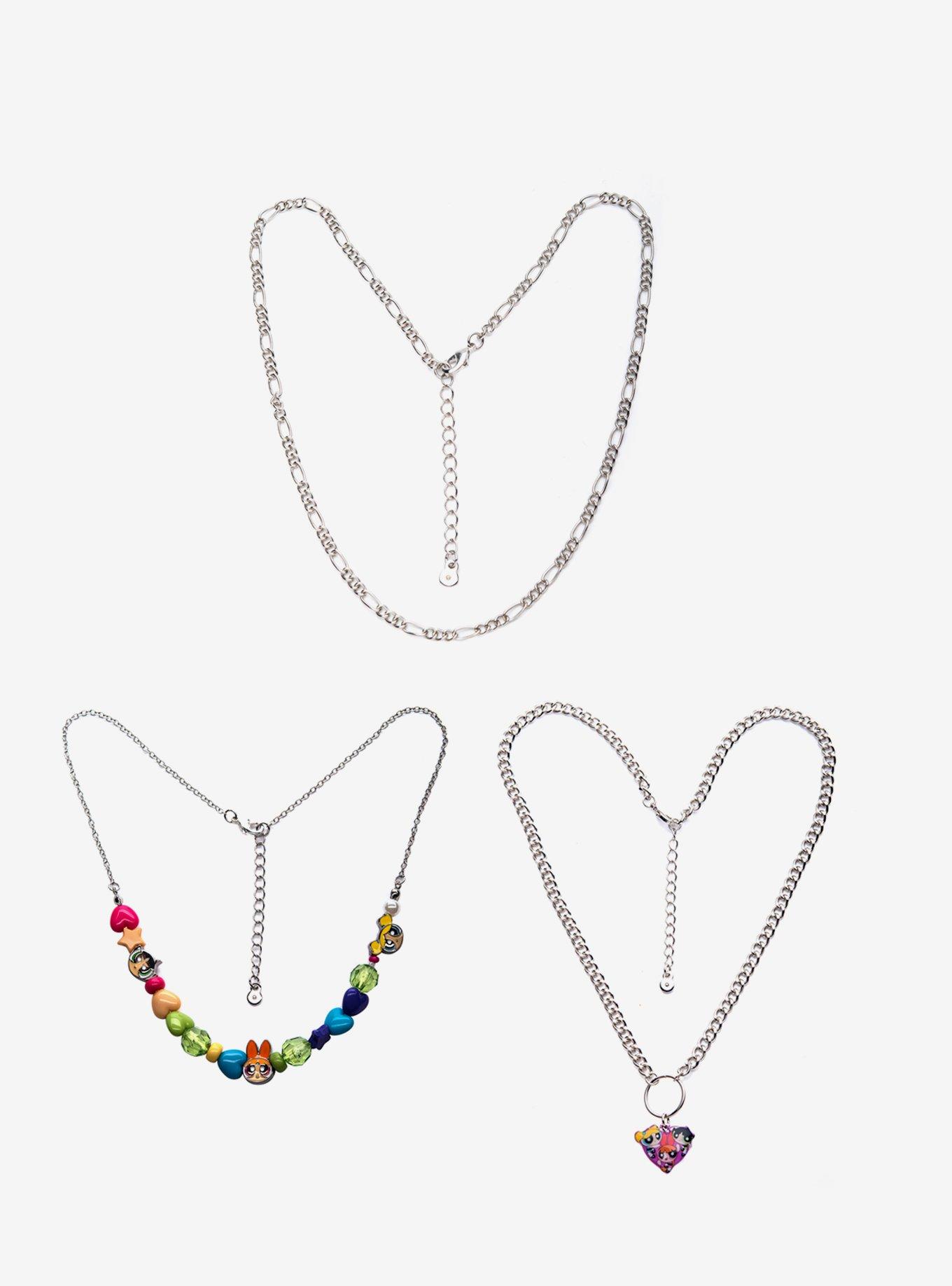 The Powerpuff Girls Beaded Chain Necklace Set, , alternate