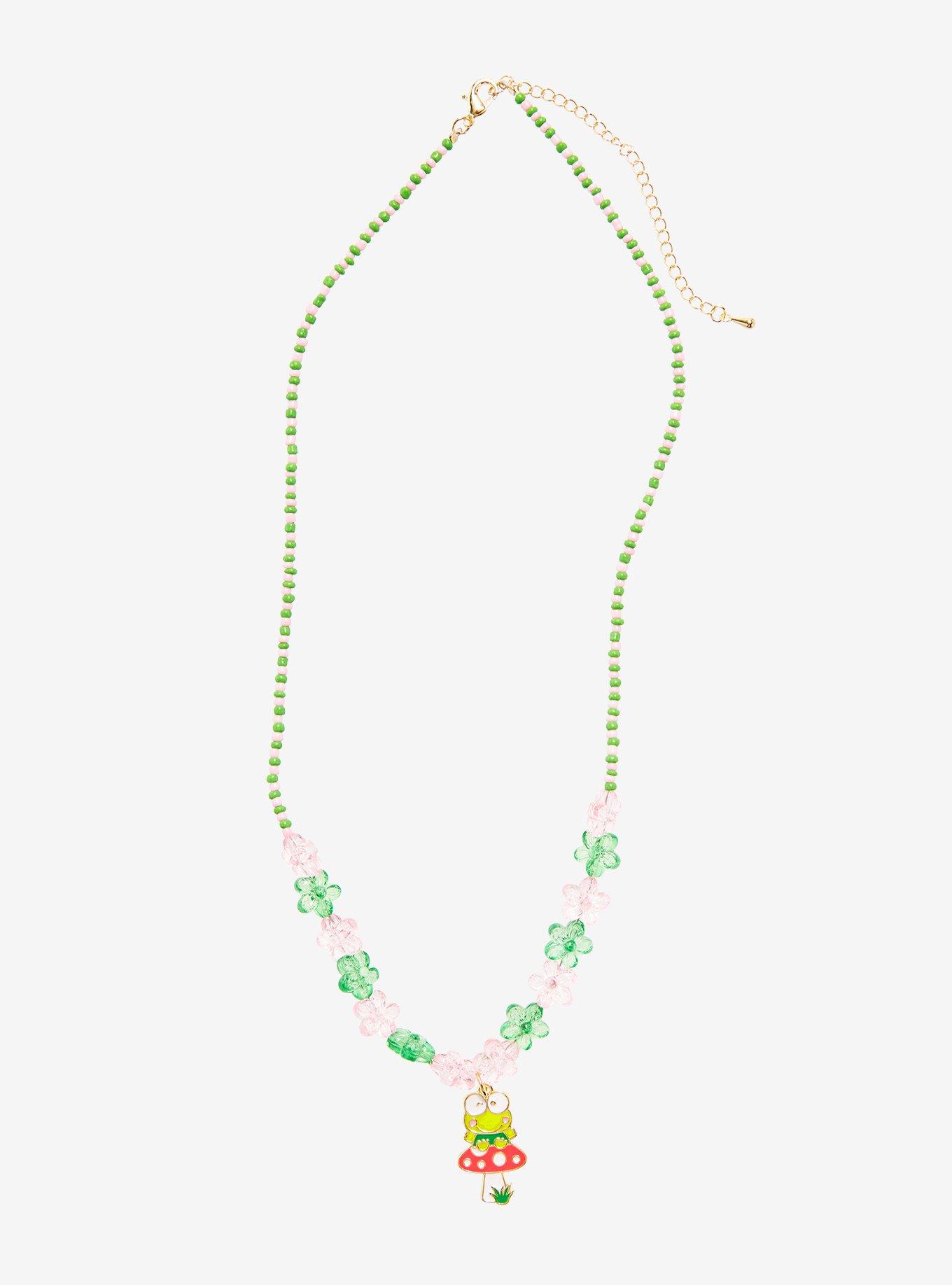 Keroppi Mushroom Beaded Necklace, , alternate
