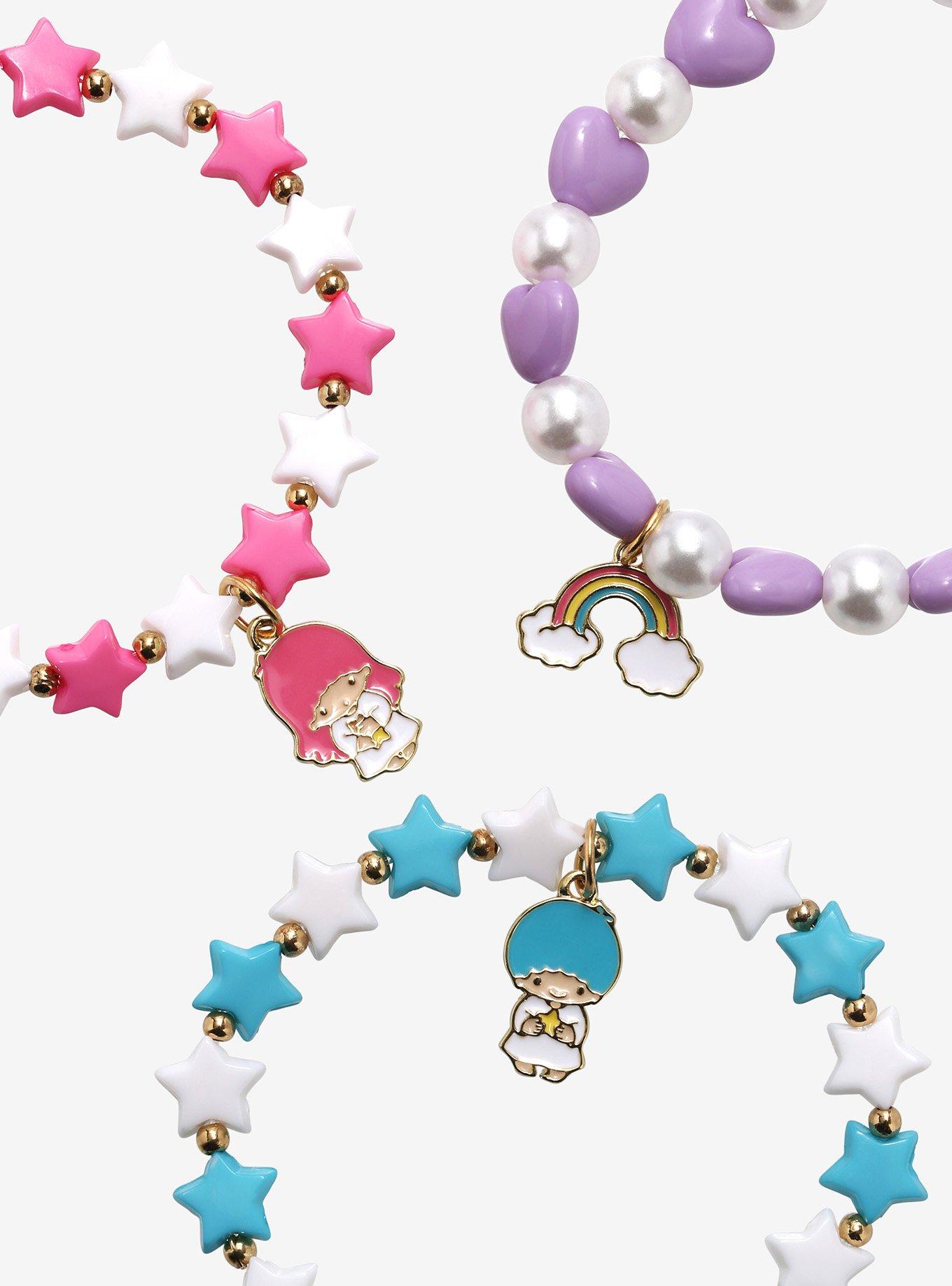 Little Twin Stars Rainbow Beaded Bracelet Set, , alternate