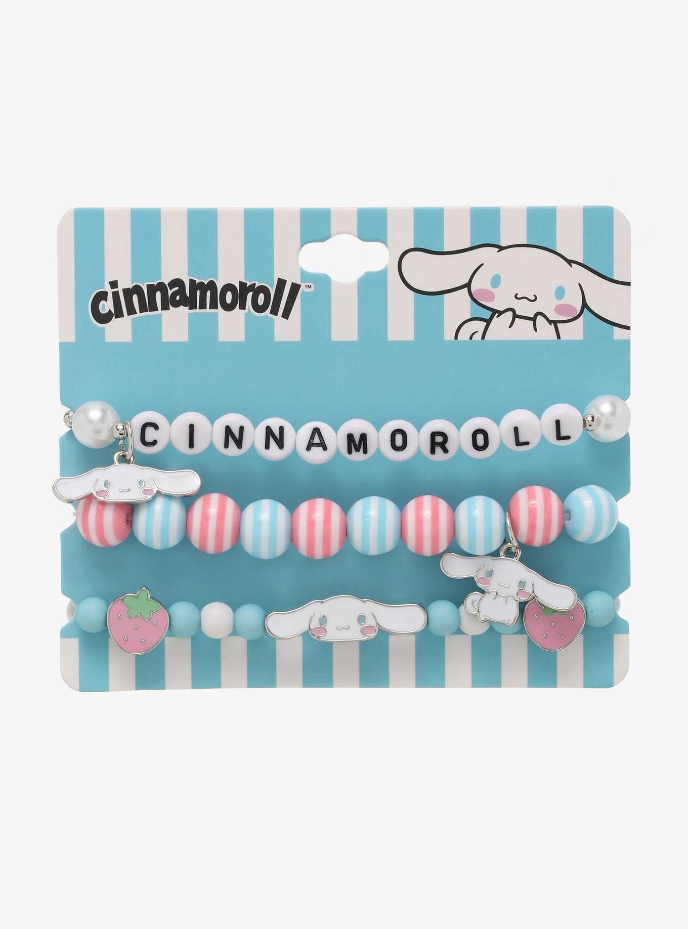 Cinnamoroll Strawberry Beaded Bracelet Set, , hi-res