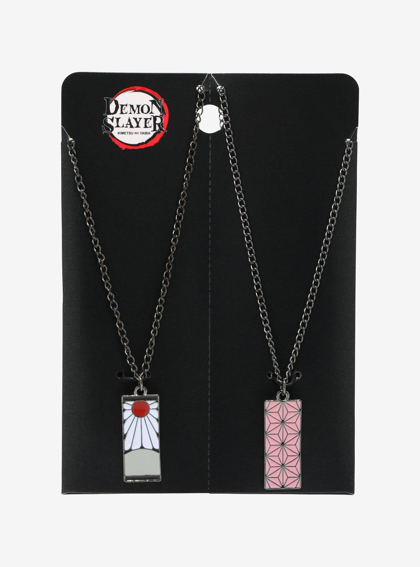 Demon Slayer: Kimetsu No Yaiba Nezuko & Tanjiro Tag Best Friend Necklace Set, , alternate