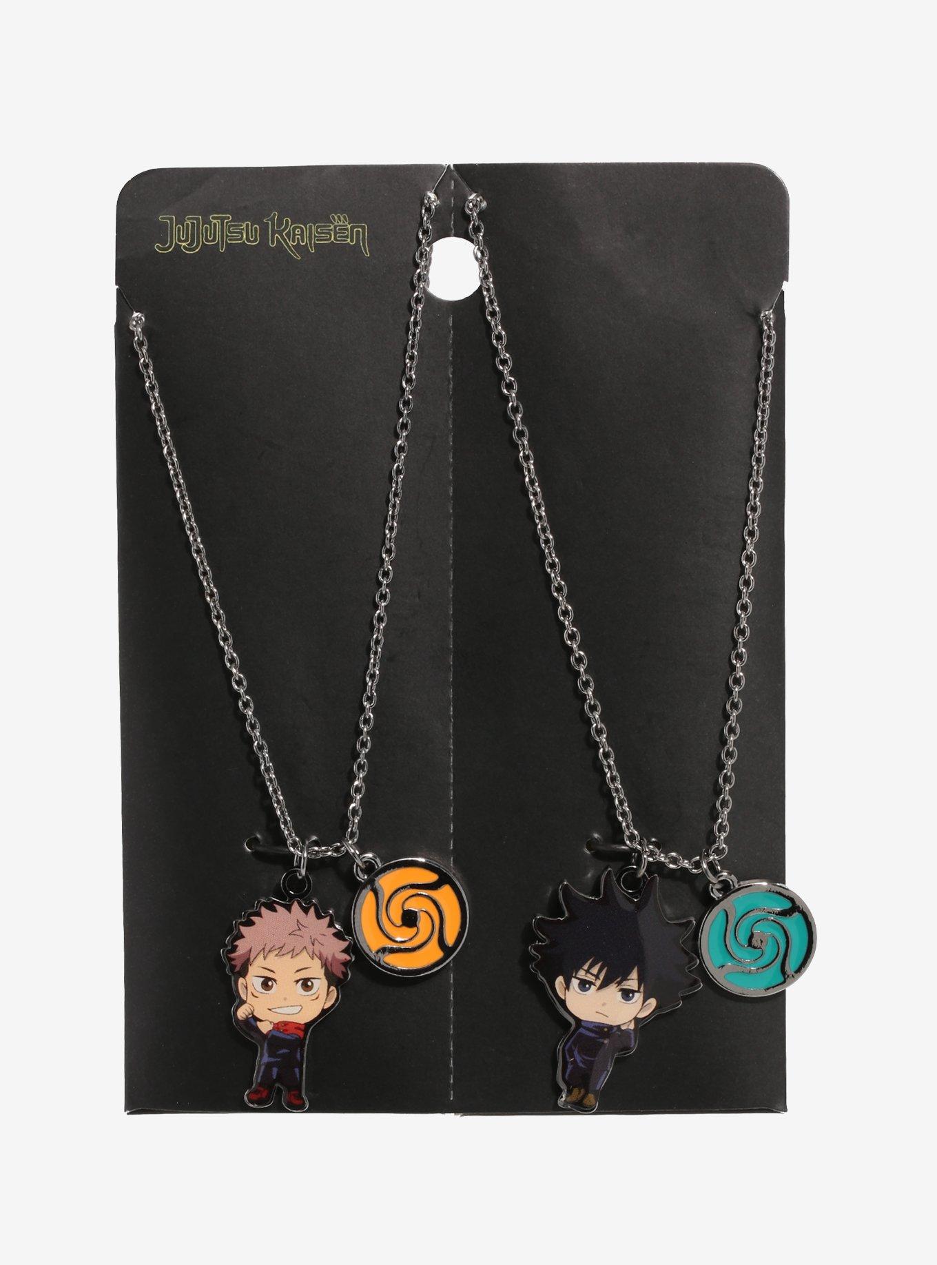 Jujutsu Kaisen Yuji & Megumi Chibi Best Friend Necklace Set, , alternate