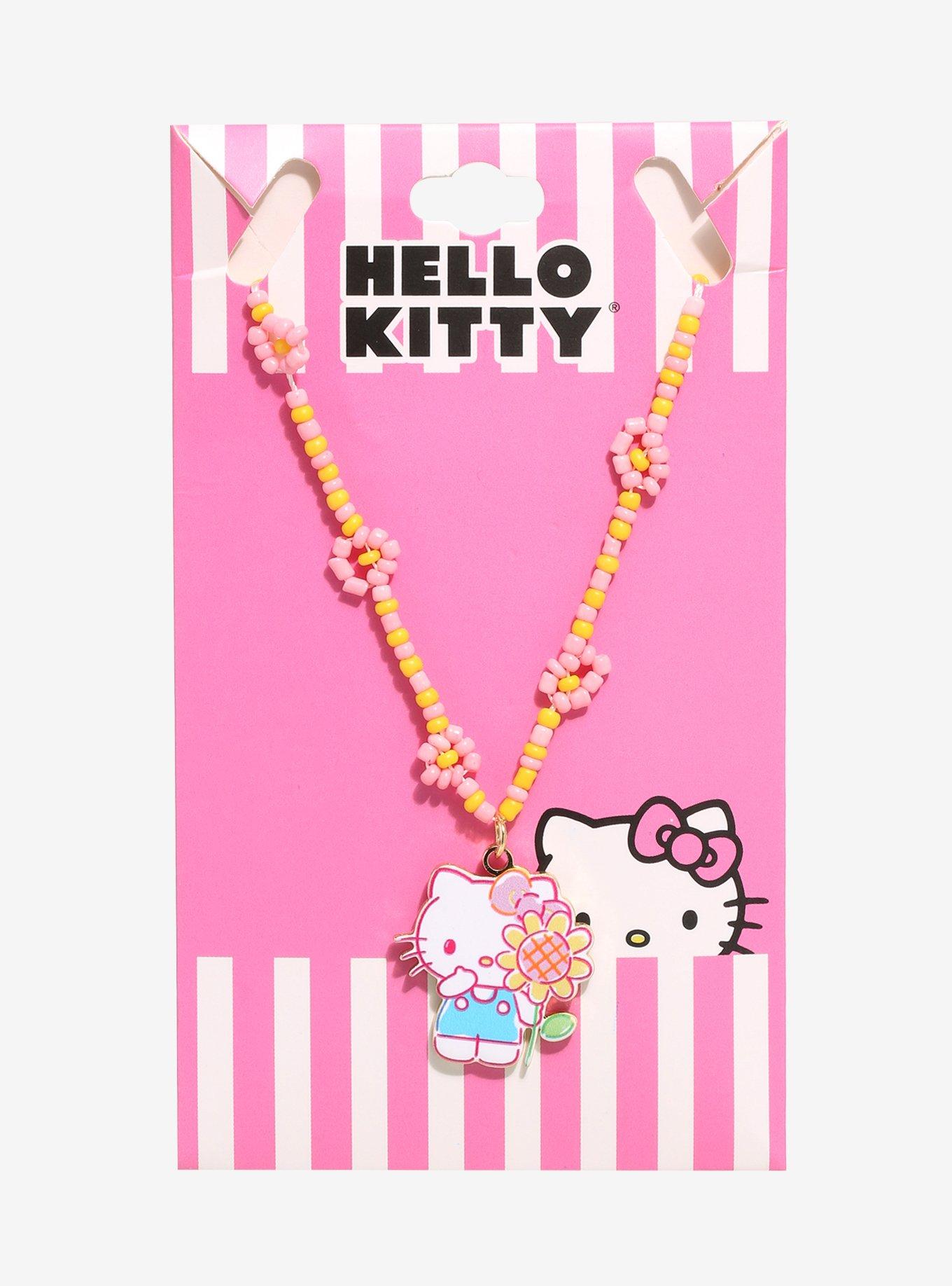 Hello Kitty Flower Beaded Necklace, , alternate