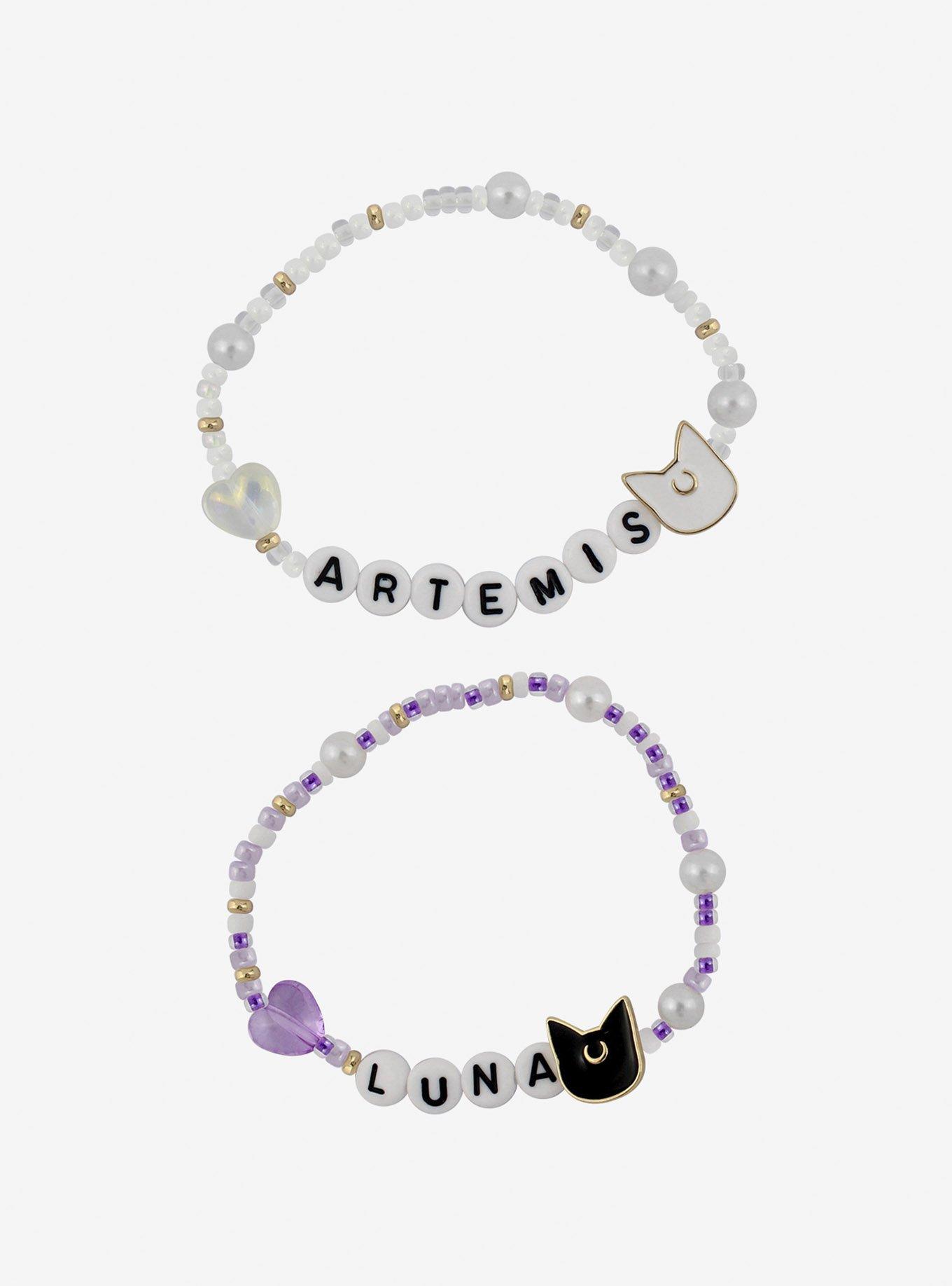 Sailor Moon Artemis & Luna Bead Bracelet Set, , alternate