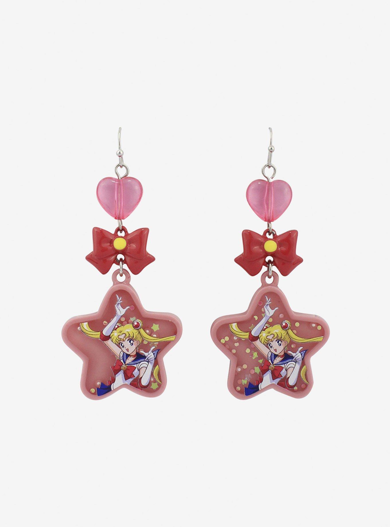 Sailor Moon Glitter Fill Drop Earrings, , alternate