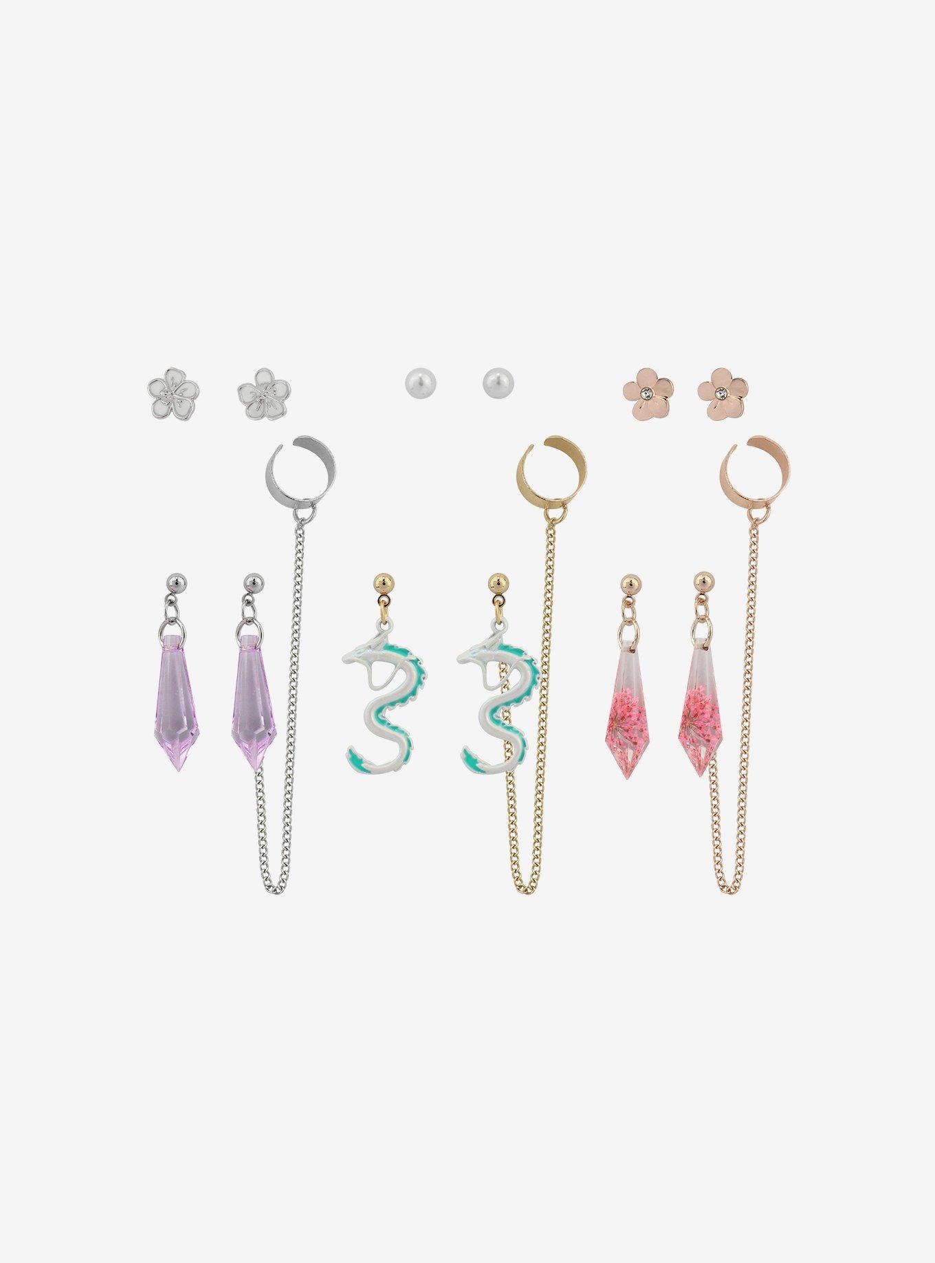 Studio Ghibli Spirited Away Sakura Cuff Earring Set, , alternate