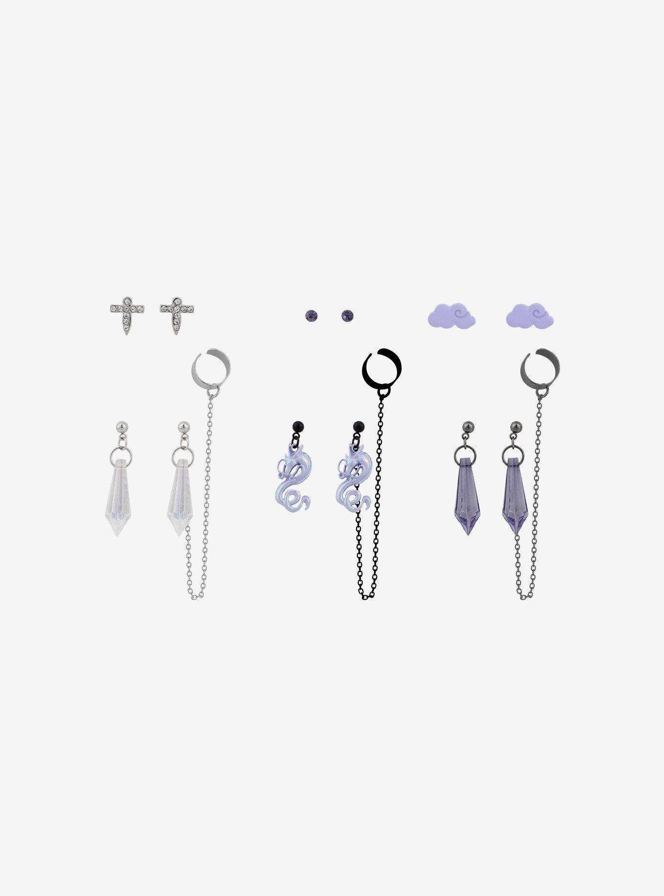 Studio Ghibli Spirited Away Haku Lavender Earring Set, , alternate