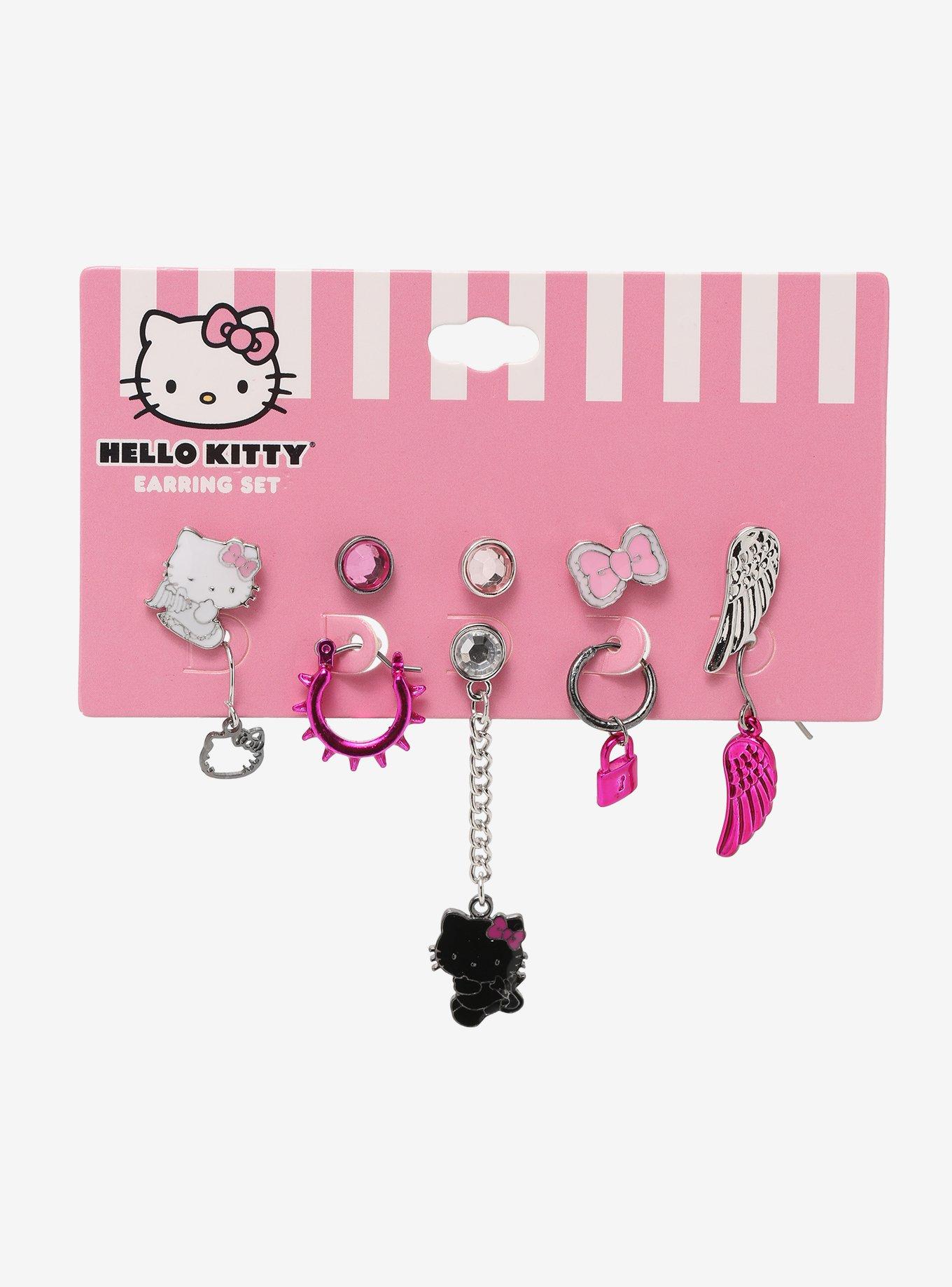 Hello Kitty Angel & Devil Mismatch Earring Set, , alternate