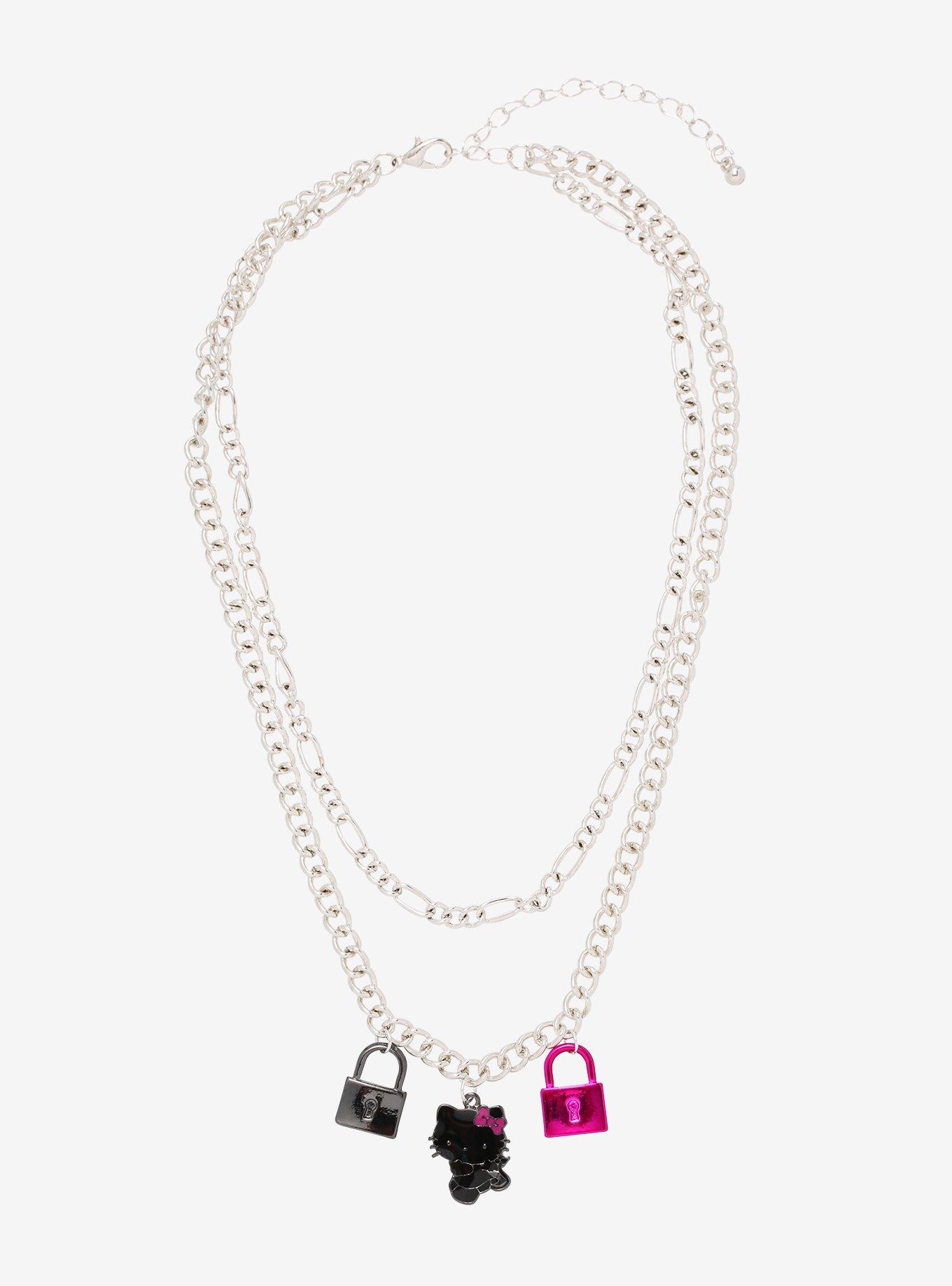 Hello Kitty Devil Lock Charm Necklace, , alternate