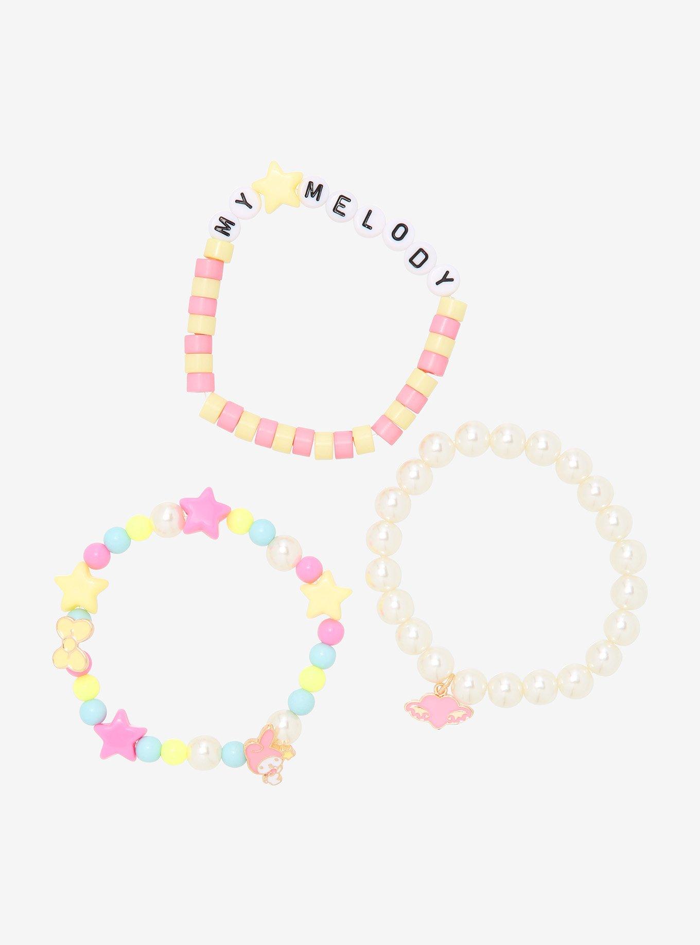 My Melody Pearl Beaded Bracelet Set, , alternate