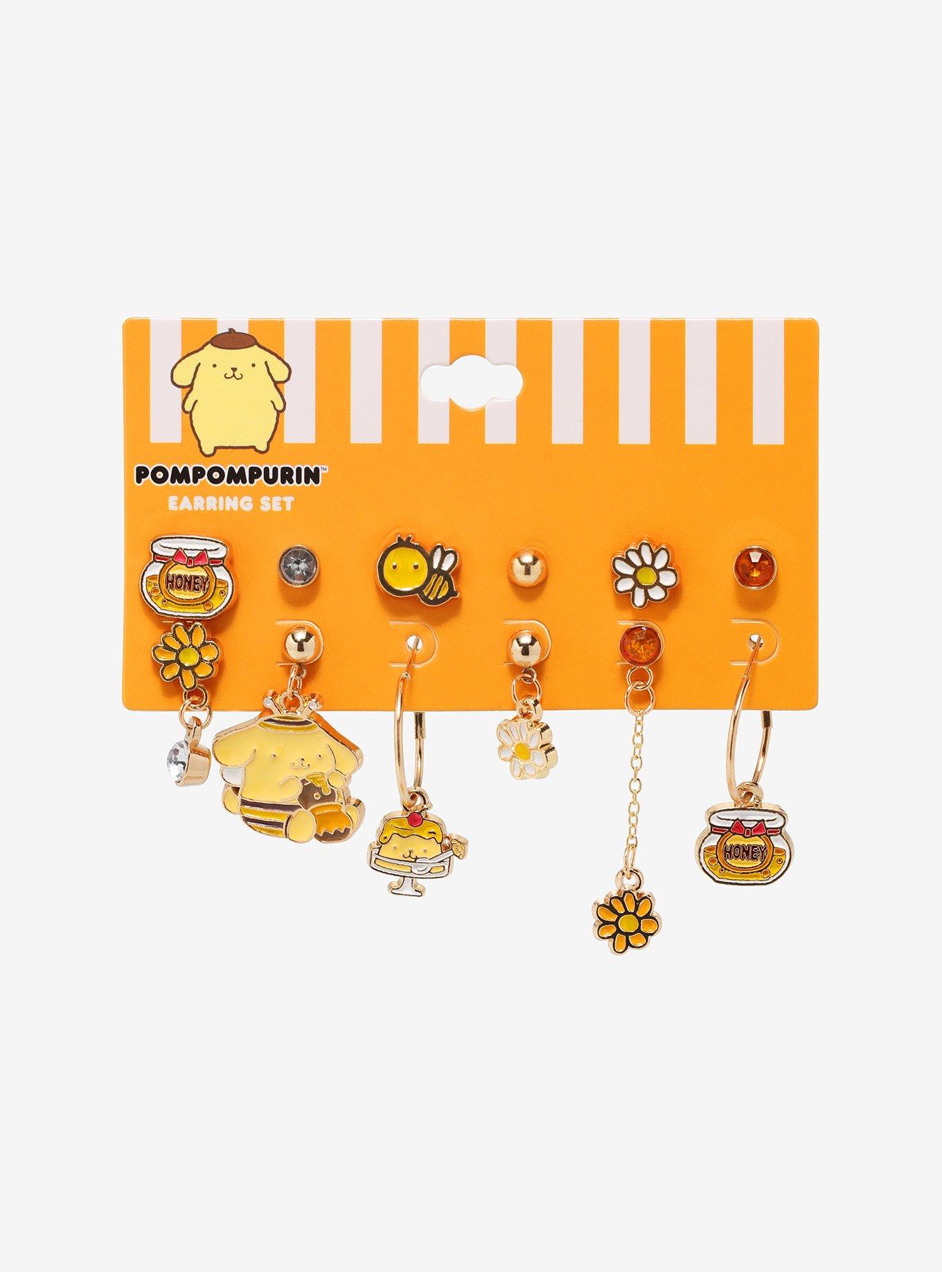 Pompompurin Bumblebee Mismatch Earring Set, , alternate