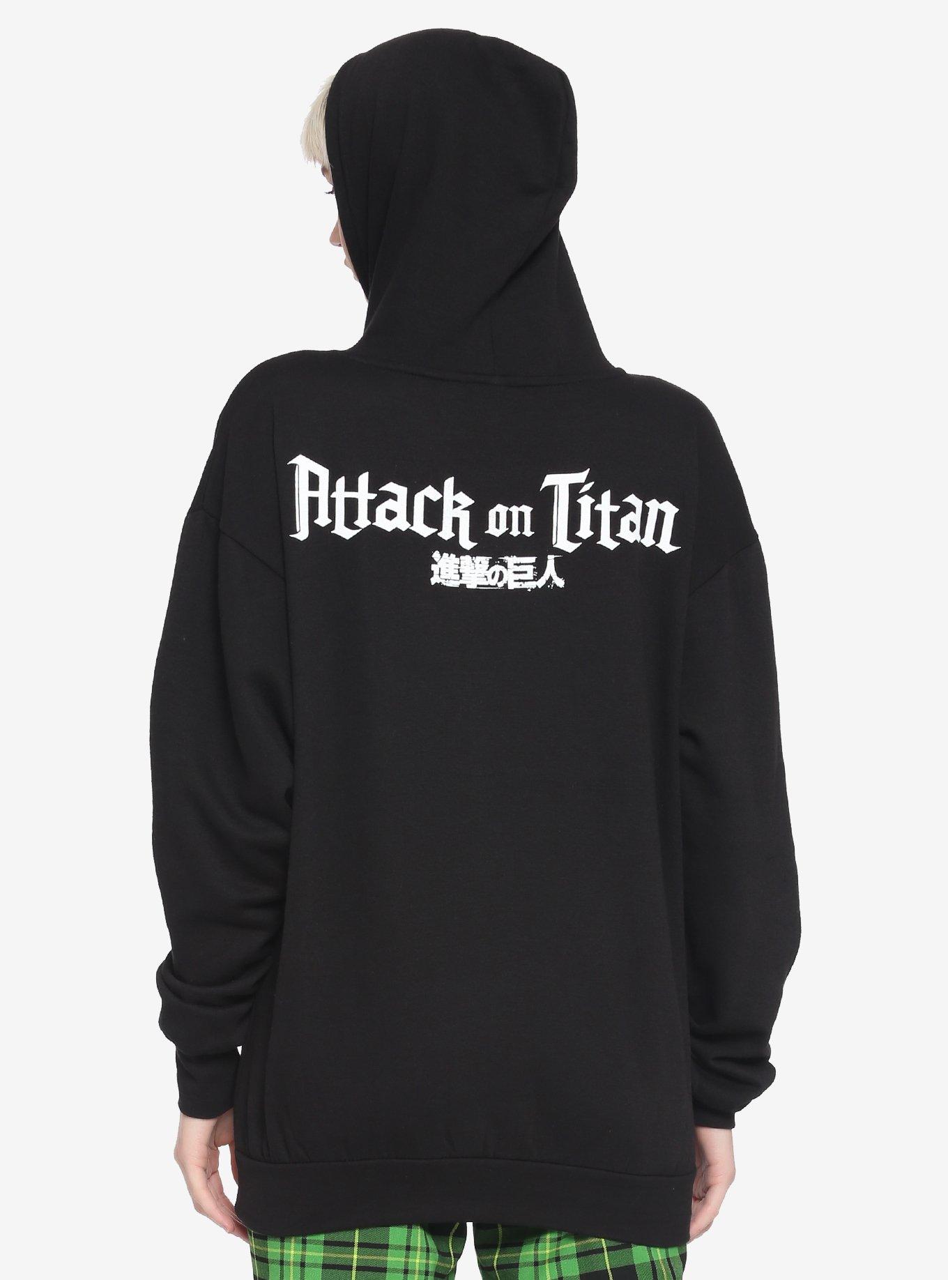 Attack On Titan Chibi Group Girls Hoodie, MULTI, alternate