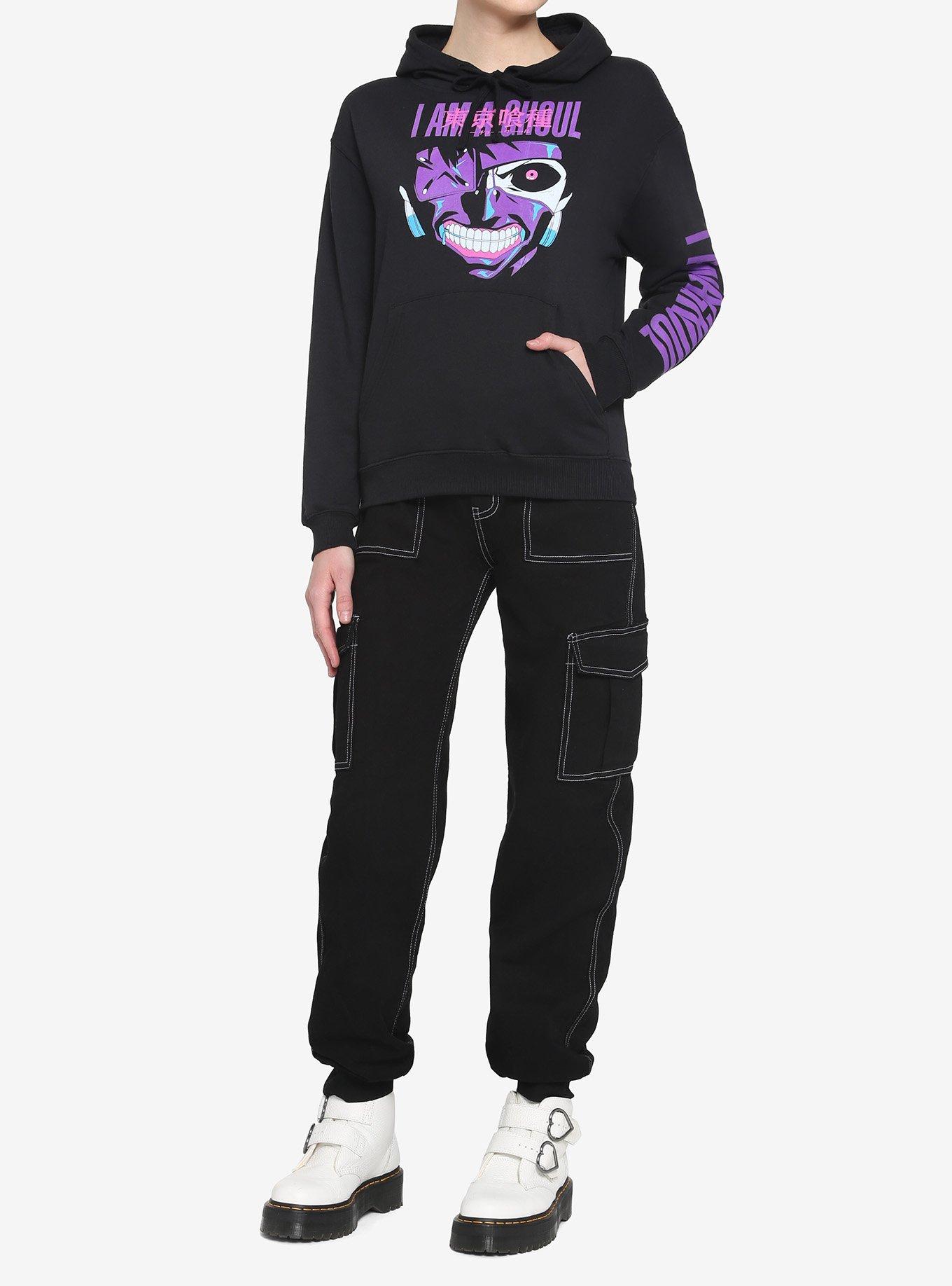 Tokyo Ghoul Kaneki Mask Girls Hoodie, MULTI, alternate