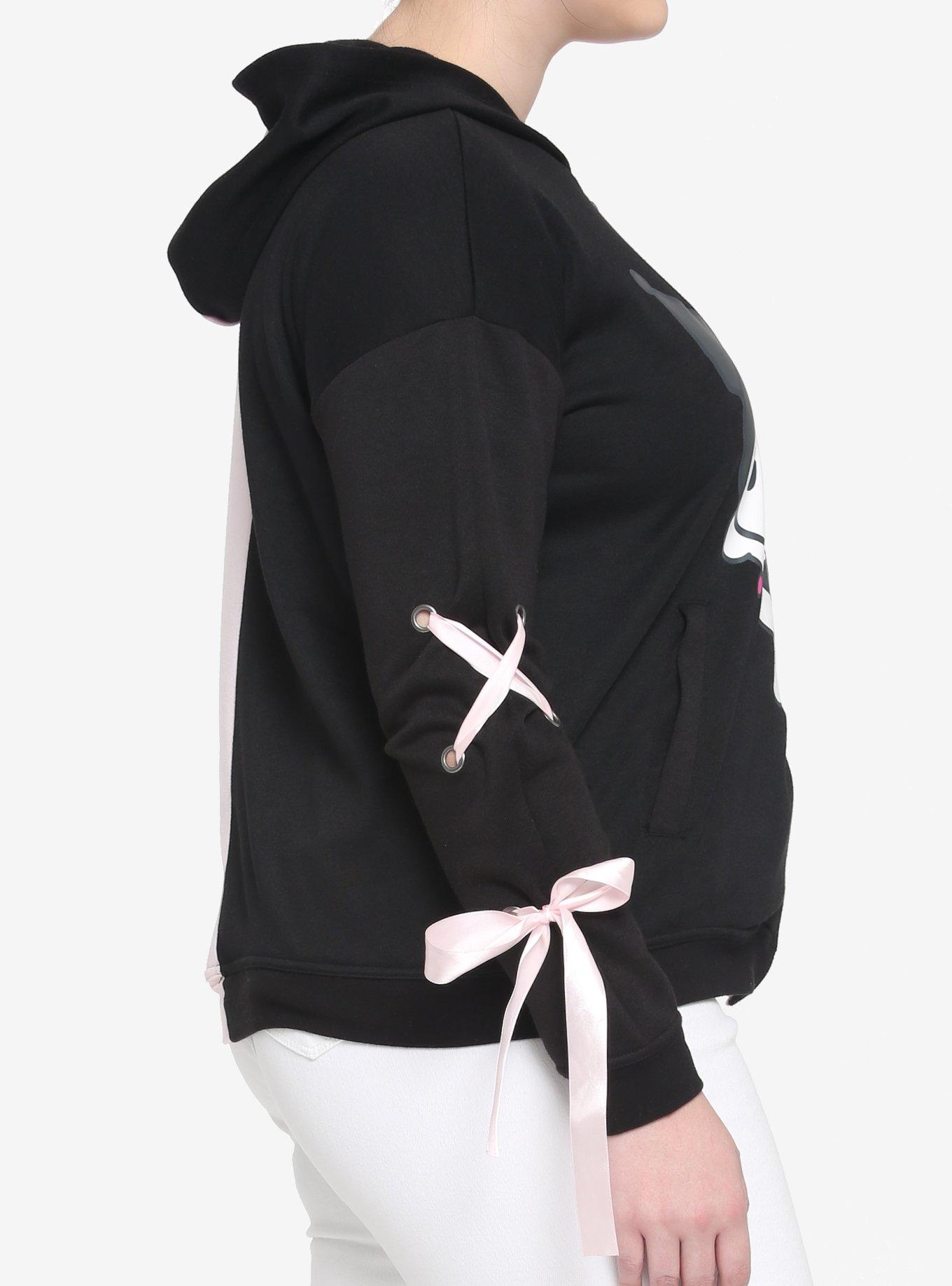My Melody & Kuromi Split Lace-Up Girls Hoodie Plus Size, MULTI, alternate