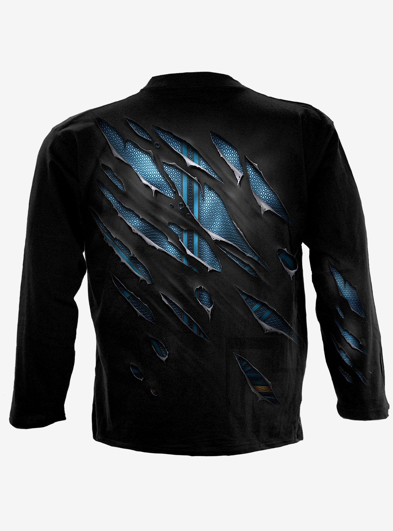 Superman Ripped Detail Long-Sleeve, BLACK, alternate