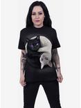 Yin Yang Cats T-Shirt, BLACK, alternate