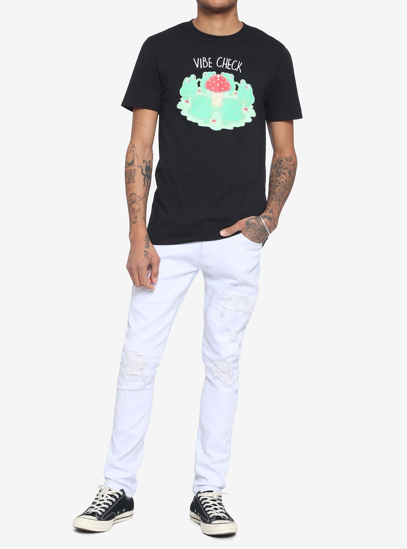 Vibe Check Frogs T-Shirt, BLACK, alternate