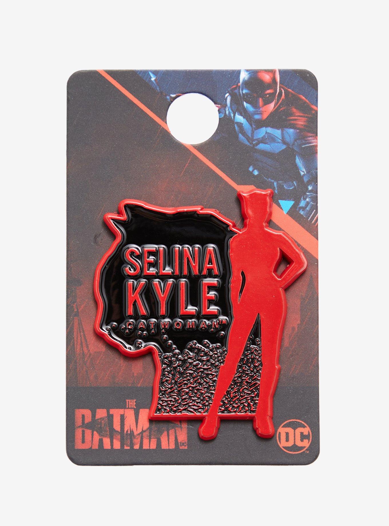 DC Comics The Batman Selina Kyle Catwoman Silhouette Enamel Pin - BoxLunch Exclusive, , alternate