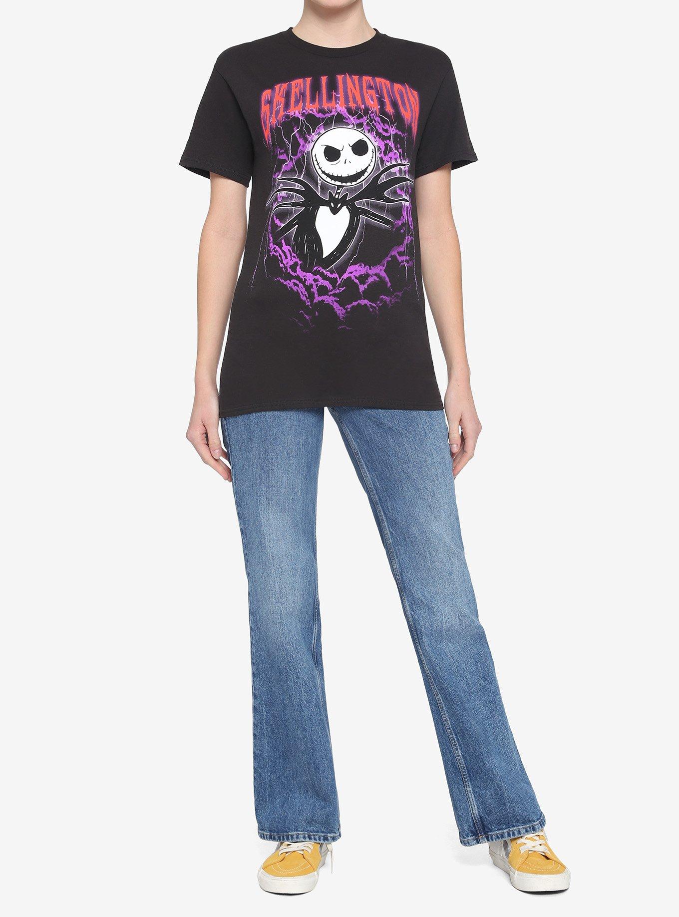 The Nightmare Before Christmas Jack Lightning Boyfriend Fit Girls T-Shirt, MULTI, alternate