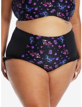 Fairies By Trick Purple High-Waisted Swim Bottoms Plus Size, , hi-res