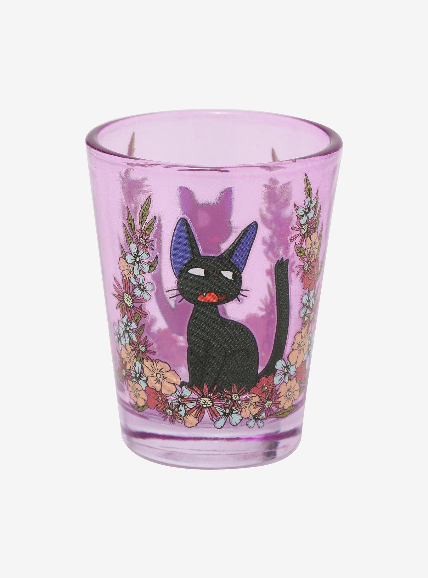 Studio Ghibli Kiki's Delivery Service Jiji & Flowers Mini Glass, , alternate