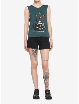 Bring Me The Horizon Skull Butterfly Girls Muscle Top, , hi-res