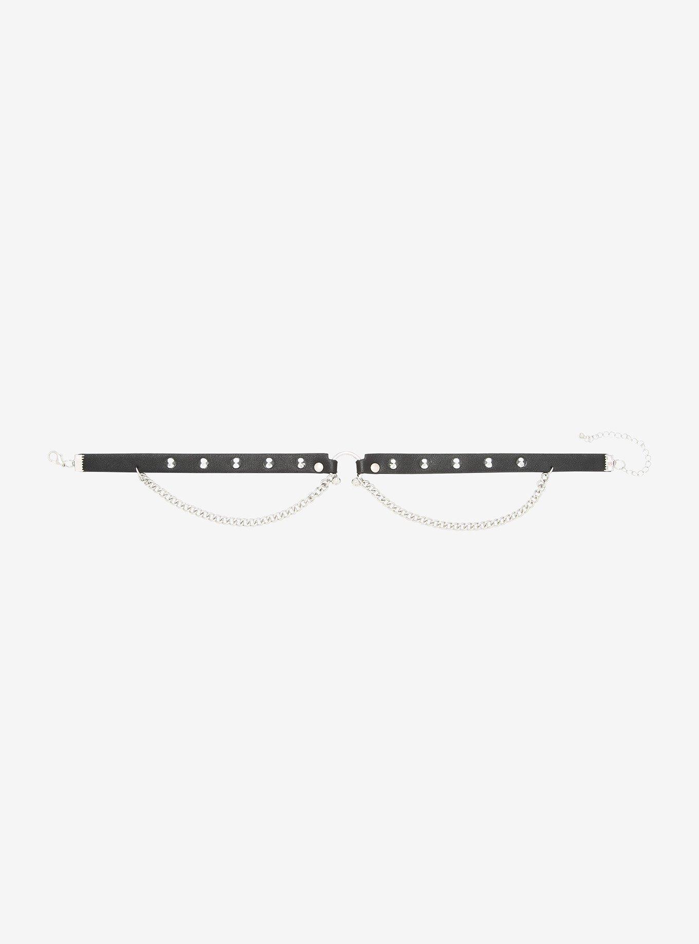 Barbell Spiked Studs Choker, , alternate