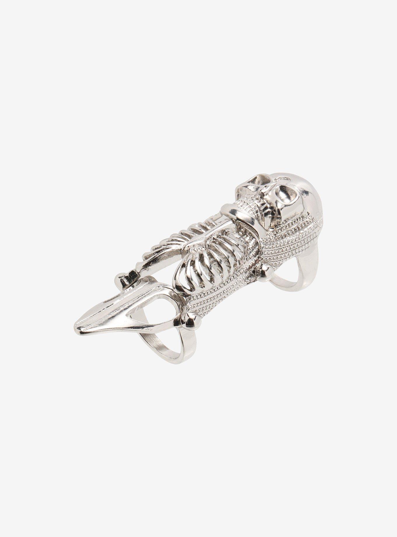 Skull Full Finger Armor Ring, , alternate