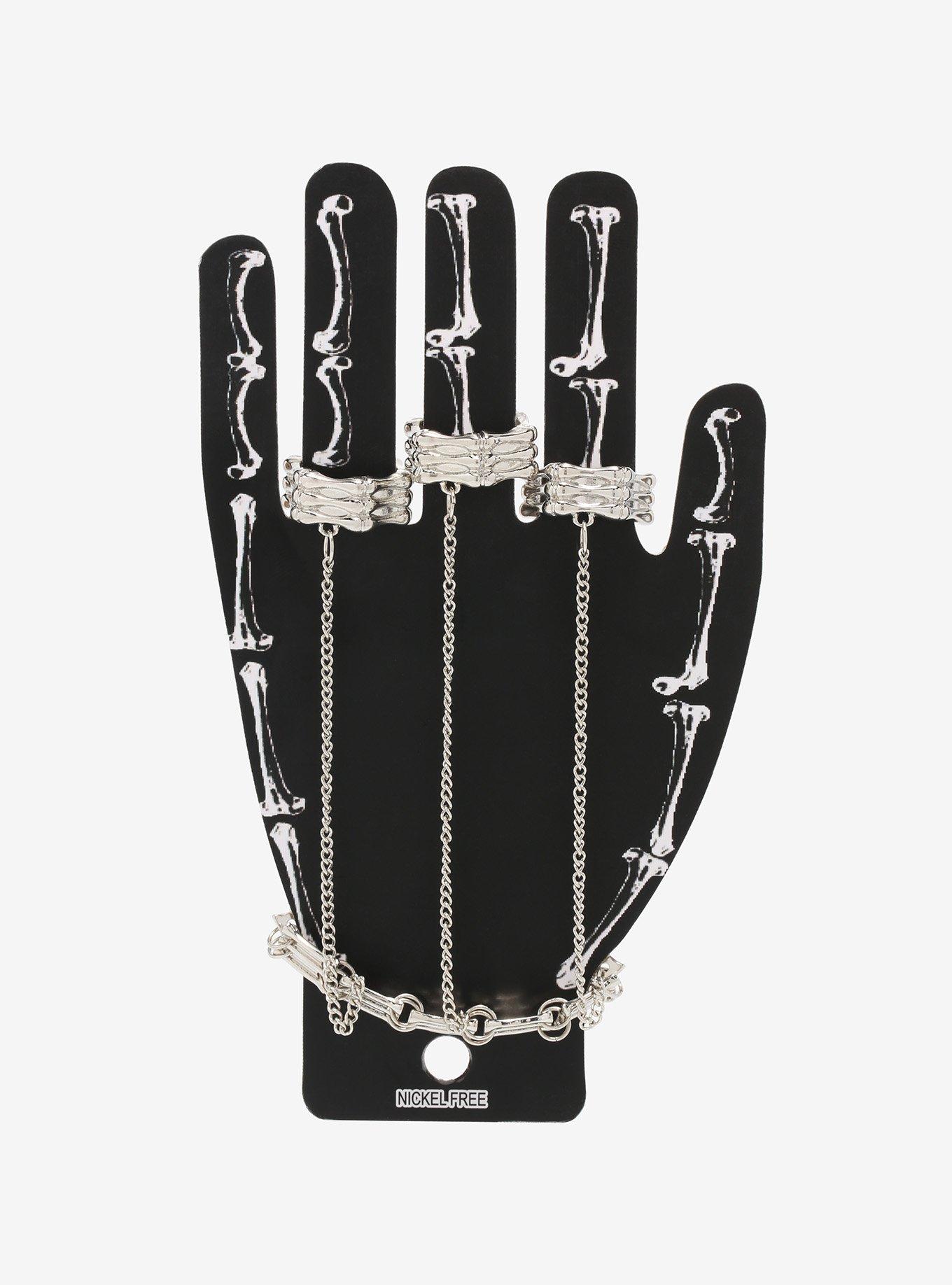 Skeleton Bones Hand Ring, , alternate
