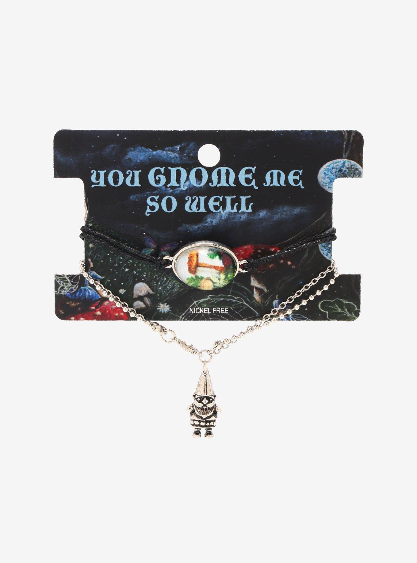 Gnome & Mushroom Best Friend Cord Bracelet Set, , alternate