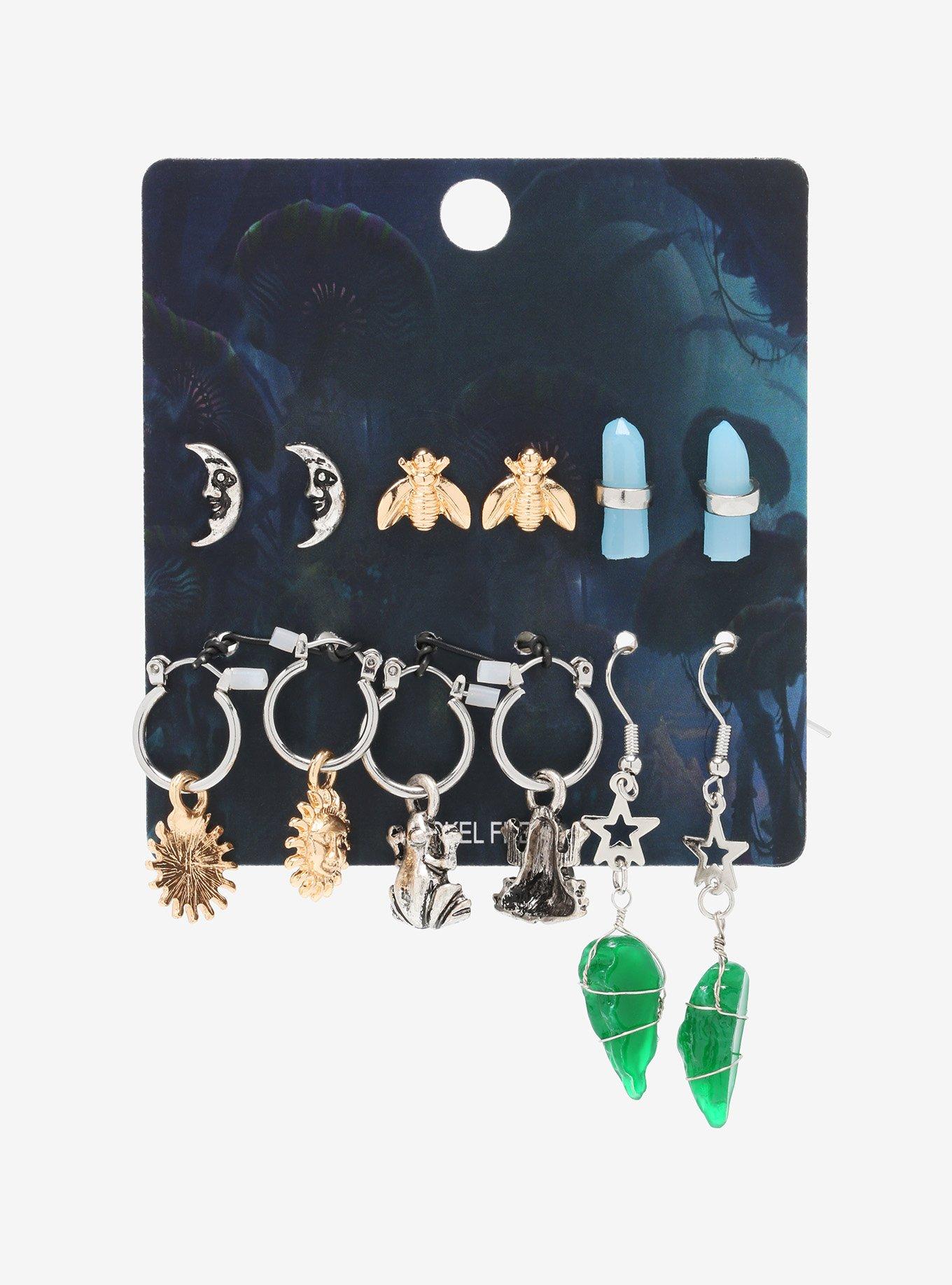 Frog Crystal Sun Drop Earring Set, , alternate