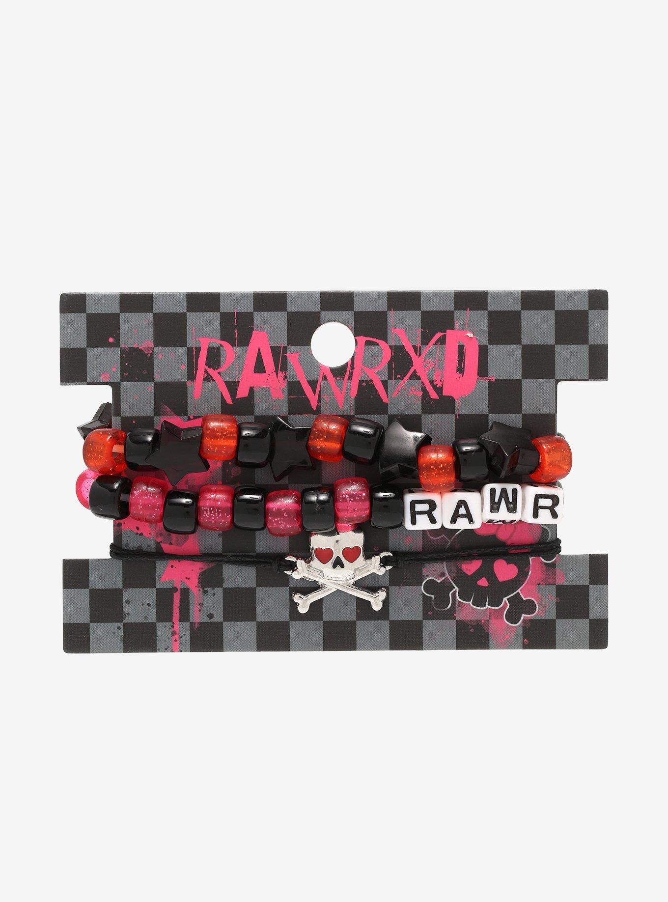 Skull Rawr Cord & Beaded Bracelet Set, , alternate