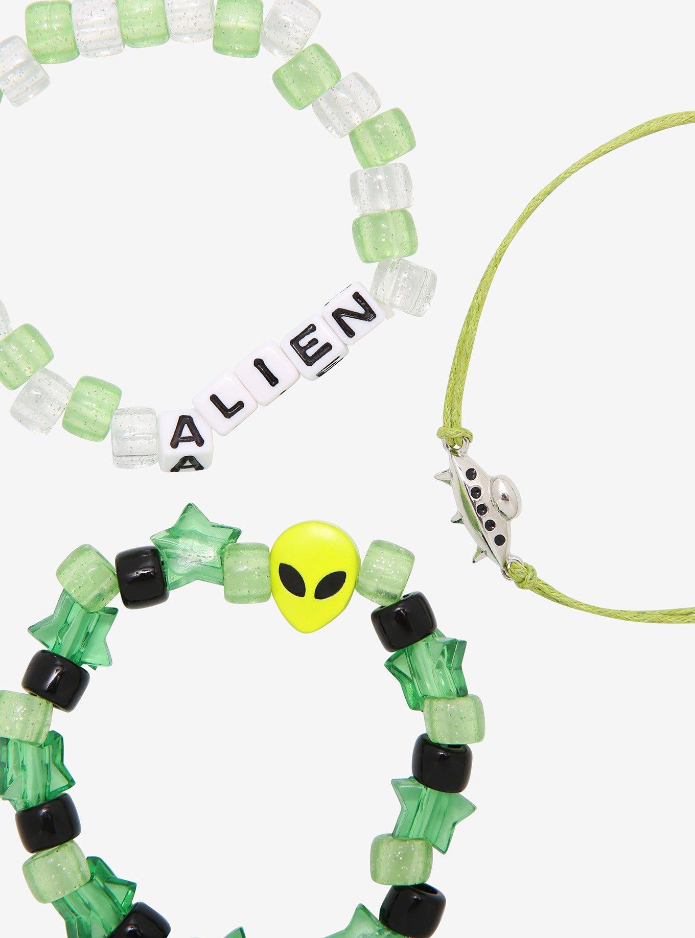 Alien UFO Beaded Bracelet Set, , alternate