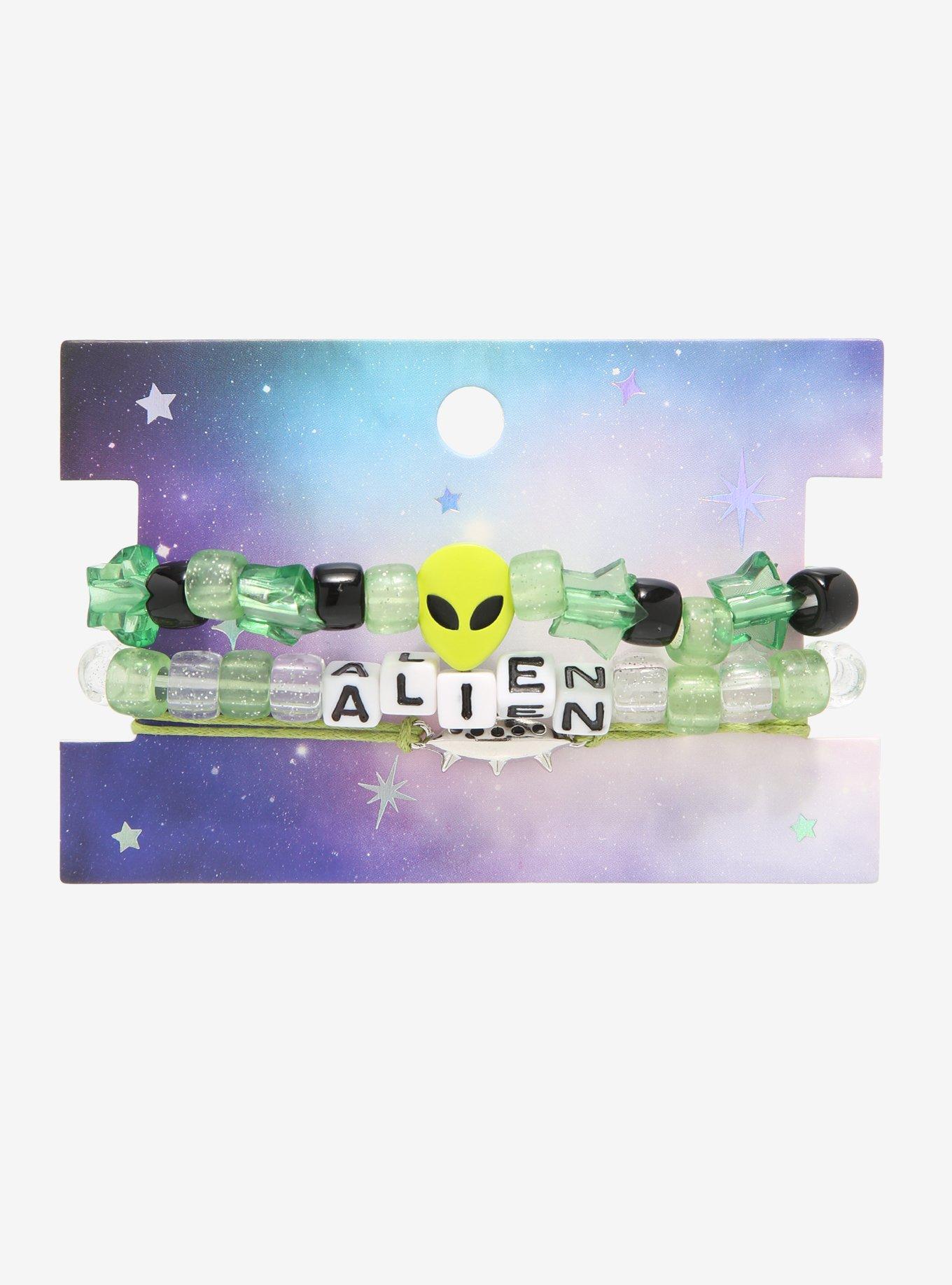 Alien UFO Beaded Bracelet Set, , alternate